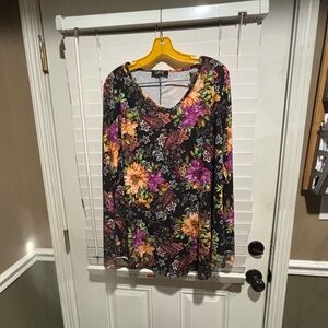 LBISSE Floral Long Sleeve Top
